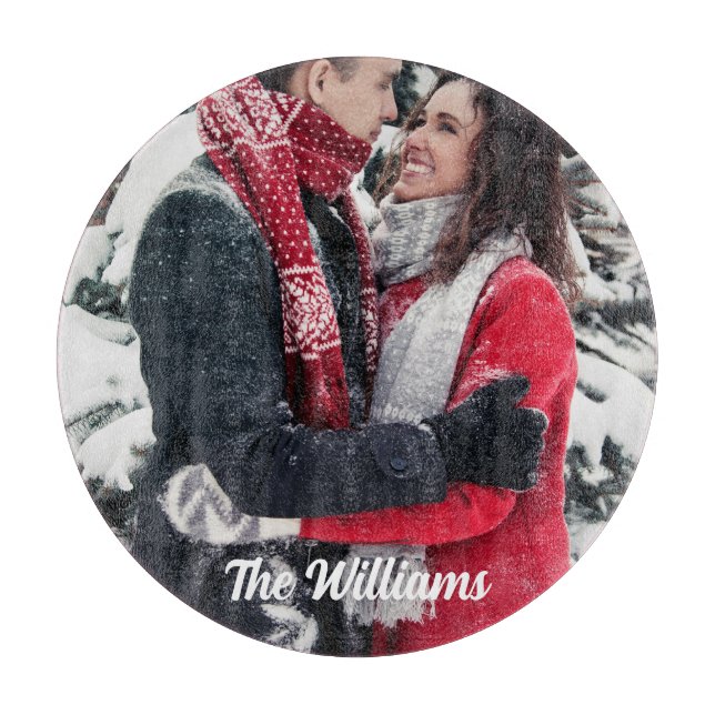 Planche À Découper Photo personnalisée et nom (Devant)