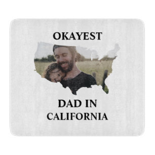 Planche À Découper Photo personnalisée USA Okayest papa Fête des père