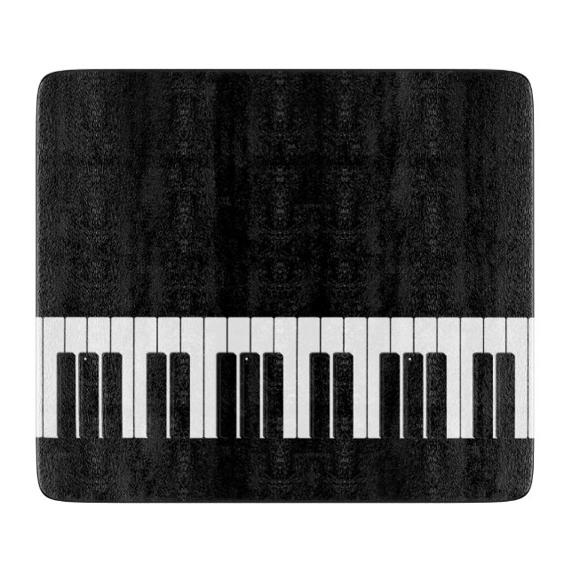 Planche À Découper Pianist Piano Clavier Noir et Blanc Clés (Devant)