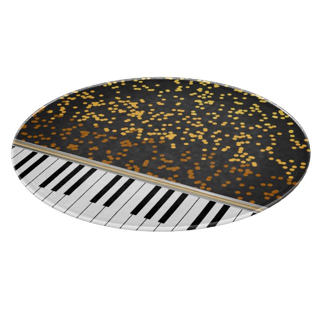 Planche À Découper Piano Keys Gold Pois Motif (Coin)