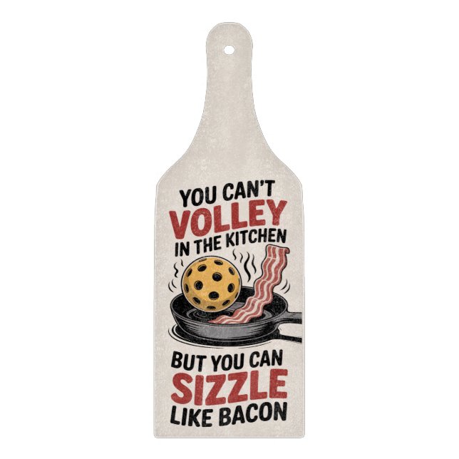 Planche À Découper Pickleball Kitchen Zone Bacon Humor (Devant)