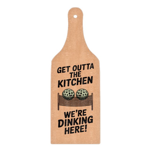 Planche À Découper Pickleball Kitchen Zone Warning Sign Cutting Board (Devant)
