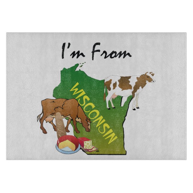 Planche À Découper PIÈCE EN T je suis du Wisconsin (Devant)