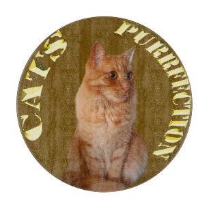 Planche À Découper Pièce Or Ginger Cat, Table Ronde
