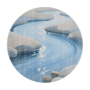 Planche À Découper Pierres de la rivière bleue
