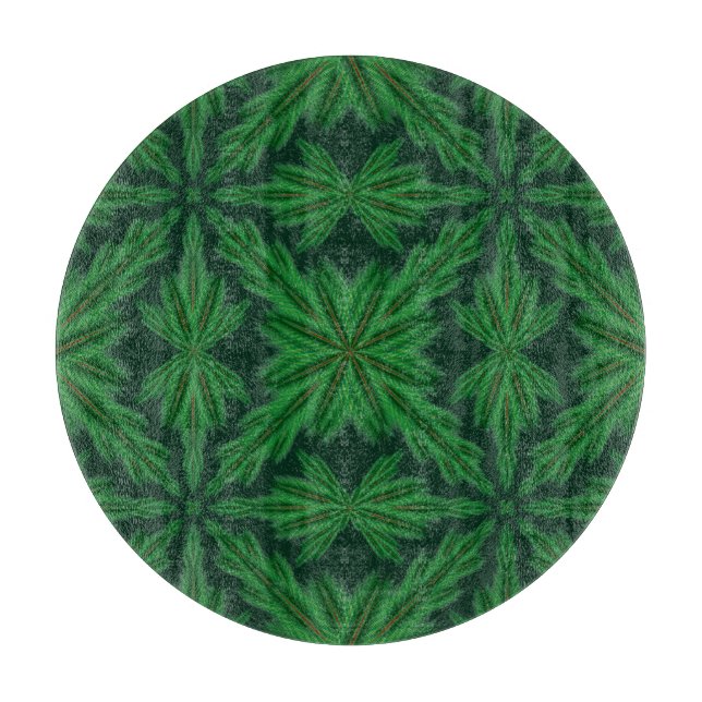 Planche À Découper Pine Mandala Forest Glass Cutboard (Devant)