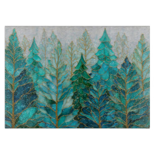 Planche À Découper Pins d'hiver – Forêt de Noël