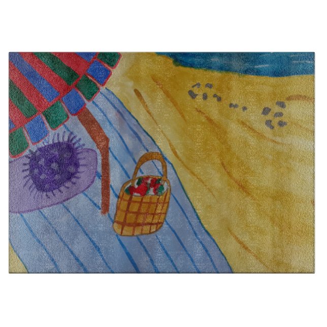 Planche À Découper Pique-Nique Sur La Plage (Devant)