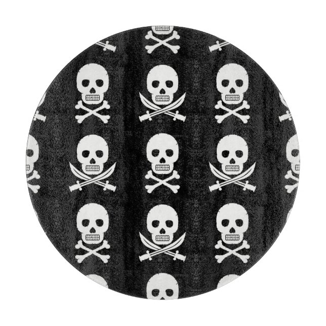 Planche À Découper Pirate Skuls Crossbones Motif sans couture (Devant)