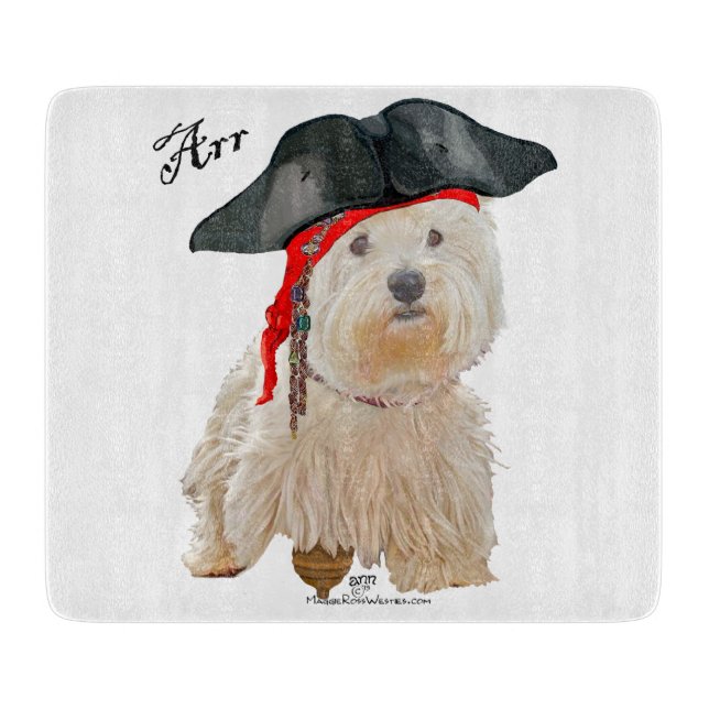 Planche À Découper Pirate Westie (Devant)