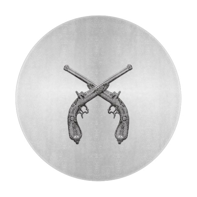 Planche À Découper Pistolets de duel argent (Devant)