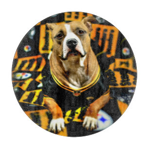 Planche À Découper Pitbull Secourt Dog Football Fanatic
