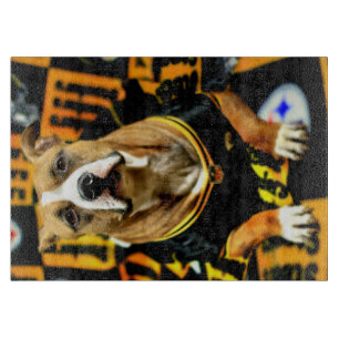 Planche À Découper Pitbull Secourt Dog Football Fanatic