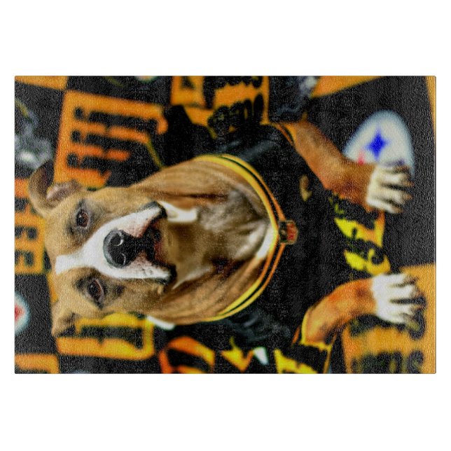 Planche À Découper Pitbull Secourt Dog Football Fanatic (Devant)
