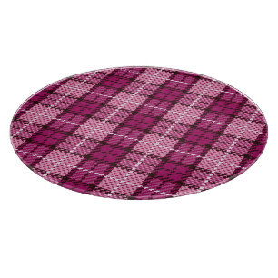 Planche À Découper Pixel Plaid_Magenta-Black