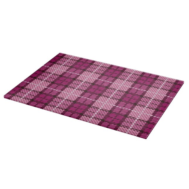 Planche À Découper Pixel Plaid_Magenta-Black (Coin)