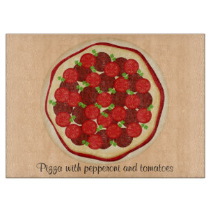 Planche À Découper Pizza avec pepperoni