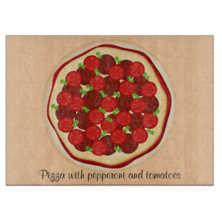 Planche À Découper Pizza avec pepperoni