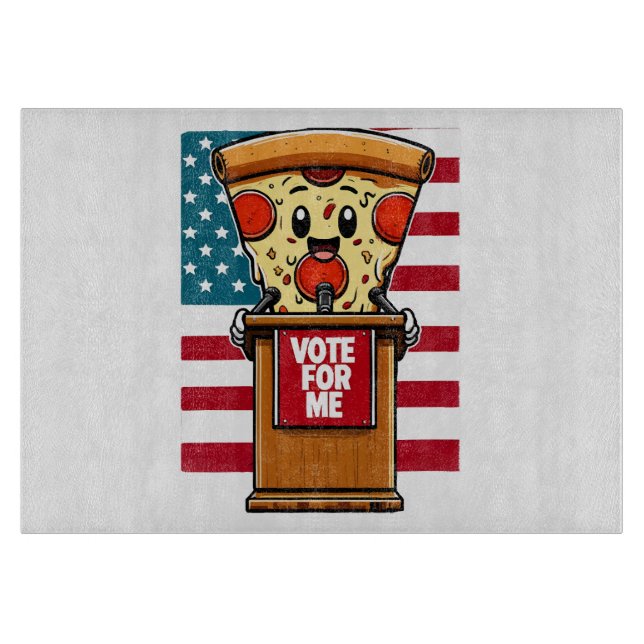 Planche À Découper pizza patriotique votez pour moi (Devant)