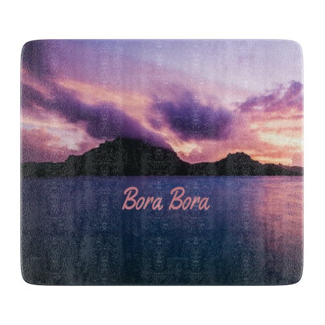 Planche À Découper Plage de Bora Bora Suset Island (Devant)