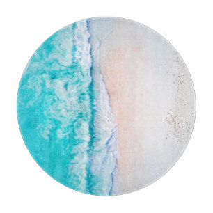 Planche À Découper Plage d'océan, beau paysage, thème de voyage.