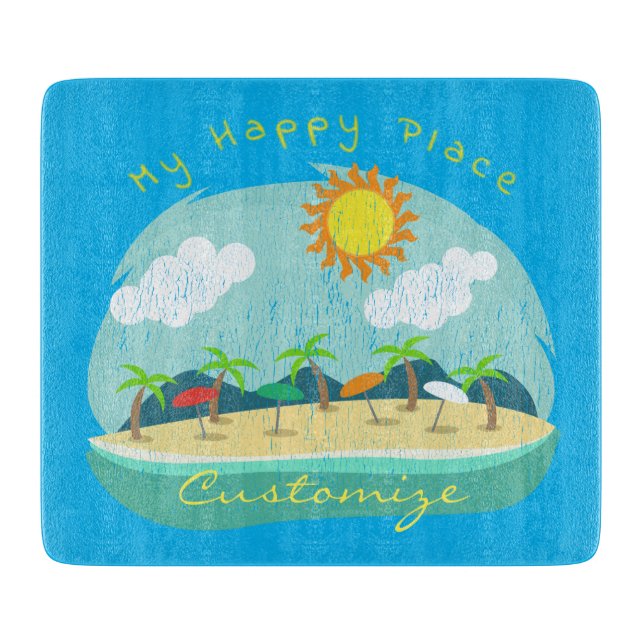 Planche À Découper Plage Happy Place Thunder_Cove (Devant)