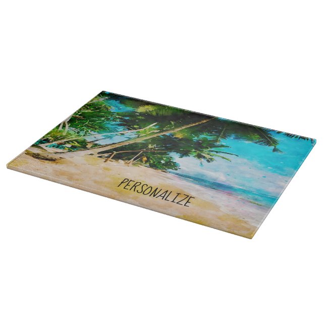 Planche À Découper Plage Palm Trees Coupe Board (Coin)