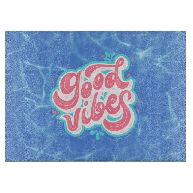 Planche À Découper Plage/piscine Good Vibes (Devant)