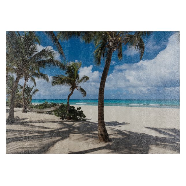 Planche À Découper Plages tropicales | Anguilla Beach, Palm Tree (Devant)
