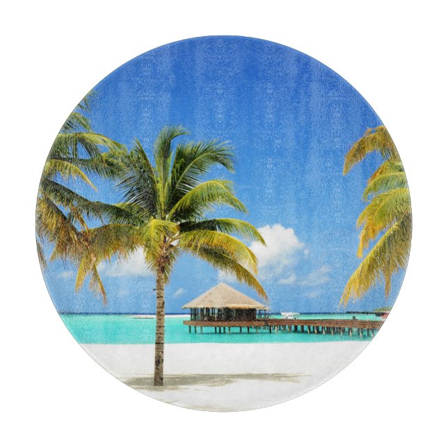 Planche À Découper Plages tropicales | Île et lagon, Maldives (Devant)