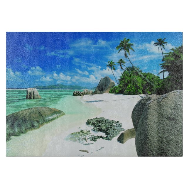 Planche À Découper Plages tropicales | L'île de La Digue (Devant)