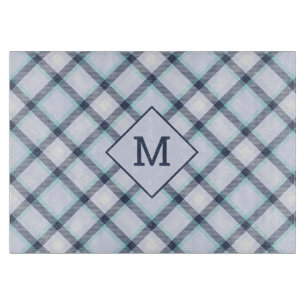 Planche À Découper Plaid Monogramme personnalisé / Motif Tartan