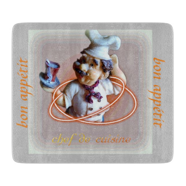 Planche À Découper Plan de coupe >> CHEF DE CUISINE << (Devant)