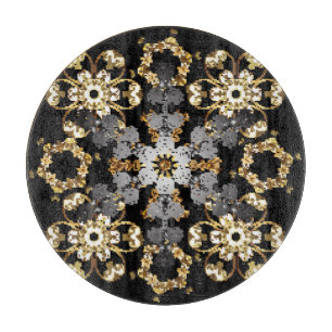 Planche À Découper Plan d'or : Décor Floral Est