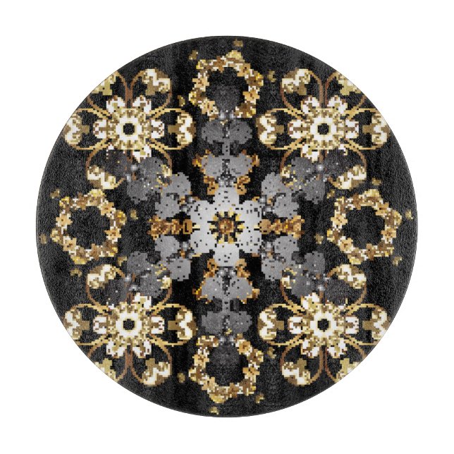 Planche À Découper Plan d'or : Décor Floral Est (Devant)