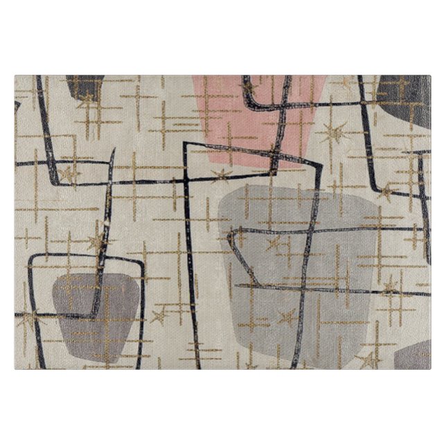 Planche À Découper Planche Abstraite moderne du milieu du siècle (Devant)