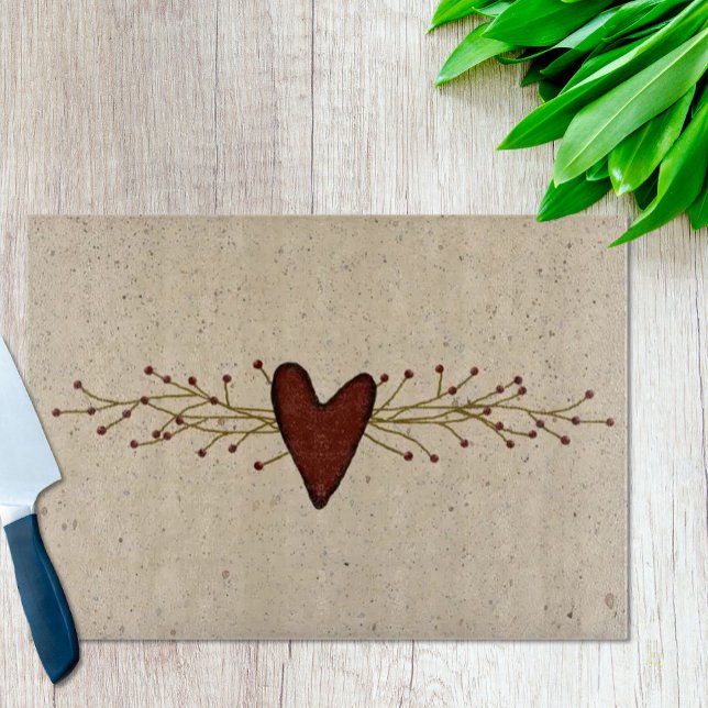 Planche À Découper Planche de coupe en verre coeur Pip Berry (Créateur téléchargé)