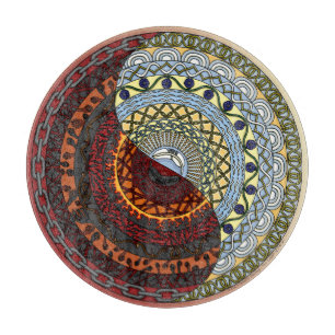 Planche À Découper Planche de coupe en verre du ciel et de l'enfer