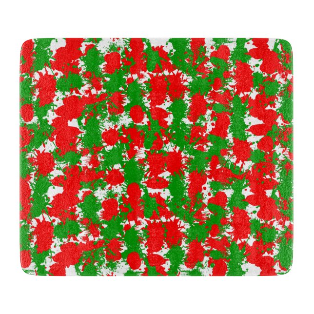 Planche À Découper Plaque de peinture de Noël (Devant)