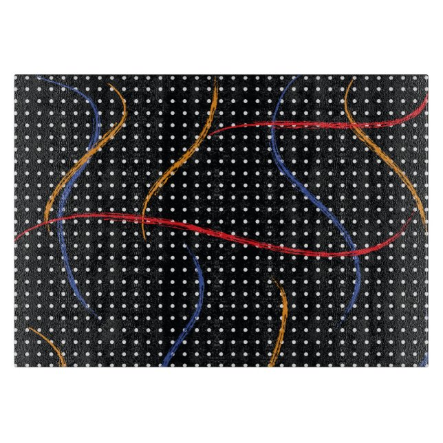 Planche À Découper Plaque et points de peinture rétro (Devant)