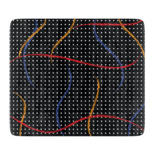 Planche À Découper Plaque et points de peinture rétro