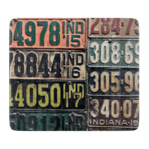 Planche À Découper Plaques de licence vintages