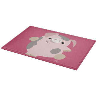 Planche À Découper Plat Cartoon Dancing Pig Cutboard