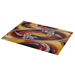 Planche À Découper Plateau de coupe avec Design de couleurs belges