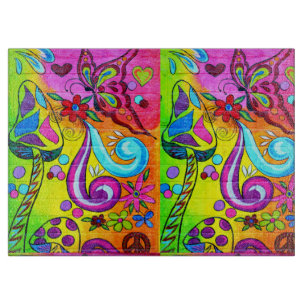 Planche À Découper plateau de coupe de champignons et papillons magiq