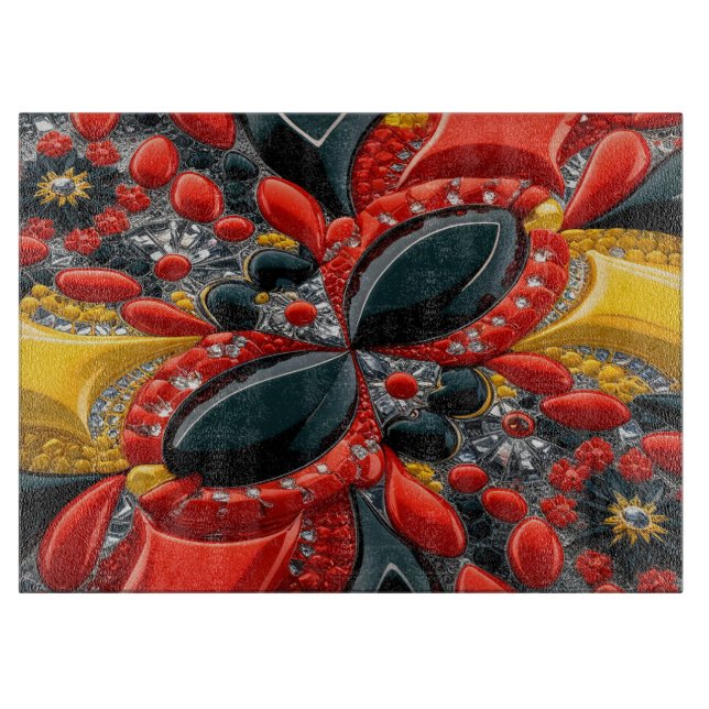 Planche À Découper Plateau de coupe en verre avec couleurs Allemagne (Devant)