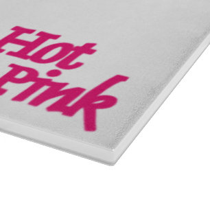Planche À Découper Plateau de coupe en verre blanc rose chaud