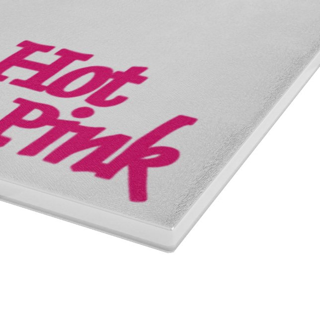 Planche À Découper Plateau de coupe en verre blanc rose chaud (Coin)