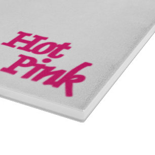 Planche À Découper Plateau de coupe en verre blanc rose chaud