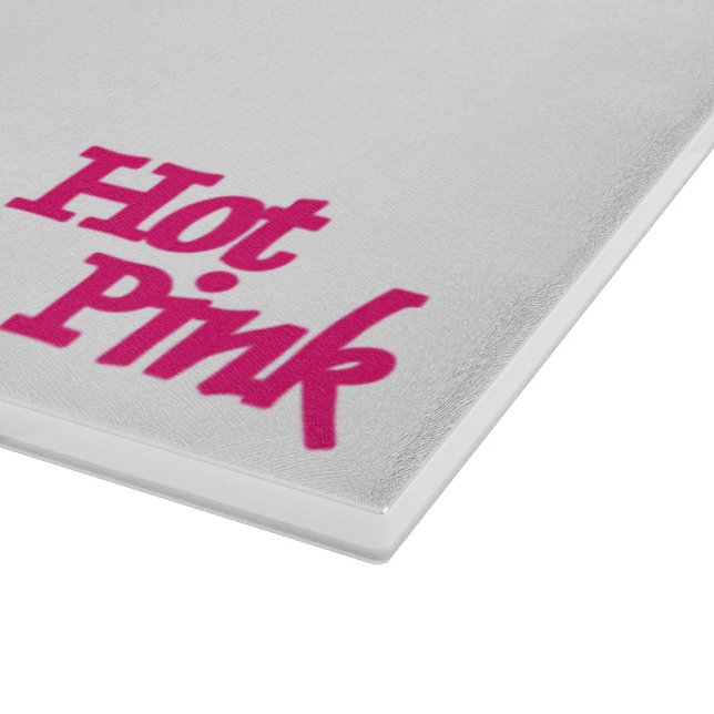 Planche À Découper Plateau de coupe en verre blanc rose chaud (Coin)